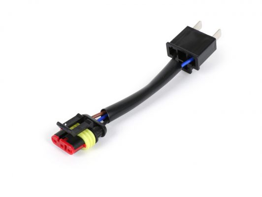 Комплект адаптеров для кабеля BGM6606HL для преобразования H4 в оригинальные светодиодные фары PIAGGIO -BGM PRO- Vespa Primavera 50-125-150, Sprint 50-125-150, GTS125-300 (модельные годы 2014-2018)
