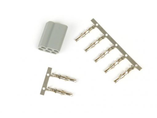 BGM6606MPL connector for wiring harness -BGM PRO, 6 plug contacts- Vespa, Piaggio, Gilera - connector