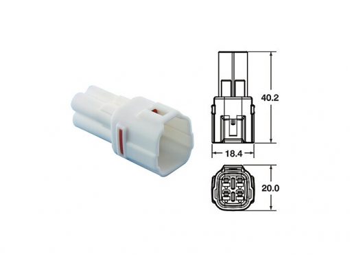 BGM66090P4 ชุดขั้วต่อสำหรับชุดสายไฟ -BGM PRO- type series 090 SMTO MT Sealed, Bihr, 4 plug contact, 0.85-1.25mm², waterproof-