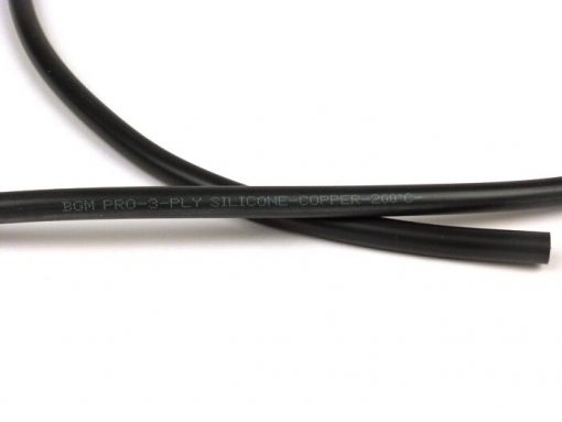 BGM6650BS1 Cable de encendido -BGM PRO, Ø = 7mm- Silicona de 3 capas, conductor de cobre 1,5mm², hasta 200 ° C, negro - 1m