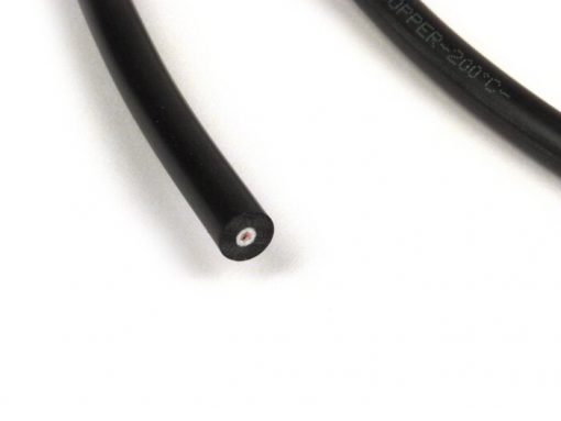 BGM6650BS1 Ignition cable -BGM PRO, Ø = 7mm- silicone 3-ply, copper conductor 1,5mm², up to 200 ° C, black - 1m