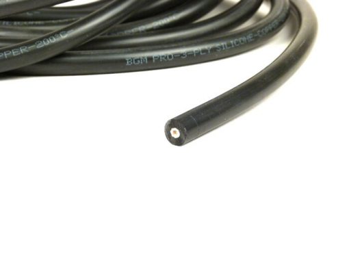 BGM6650BS5 Cable de encendido -BGM PRO, Ø = 7mm- Silicona de 3 capas, conductor de cobre 1,5mm², hasta 200 ° C, negro - 5m