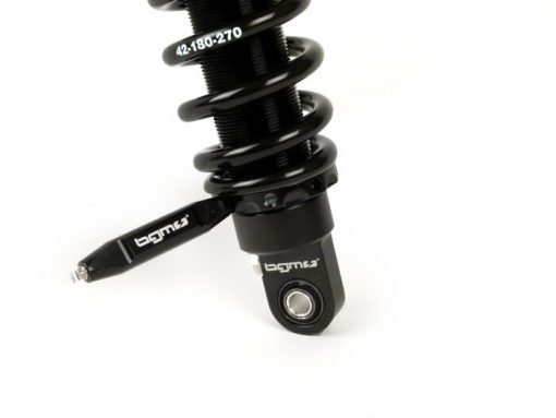 BGM7752B Rear Shock absorber -BGM PRO SC / R1 SPORT, 360mm- Vespa Primavera 125, Vespa Primavera 150, Vespa Sprint 125, Vespa Sprint 150 - black