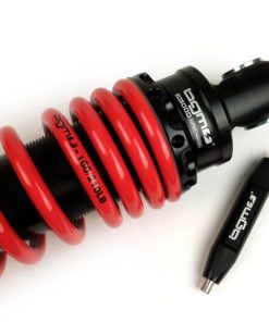 BGM7772R rear shock absorber -BGM PRO R12 V2 Black Edition, 300-310mm- Lambretta LI, LIS, SX, TV, DL, GP - red