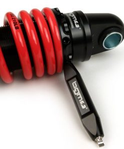 BGM7772R rear shock absorber -BGM PRO R12 V2 Black Edition, 300-310mm- Lambretta LI, LIS, SX, TV, DL, GP - red