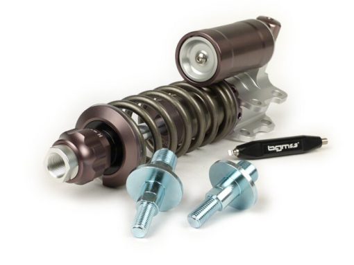 BGM7783N Front shock absorber -BGM PRO SC / F16 COMPETITION, 195mm + 205mm- Vespa PK - gray