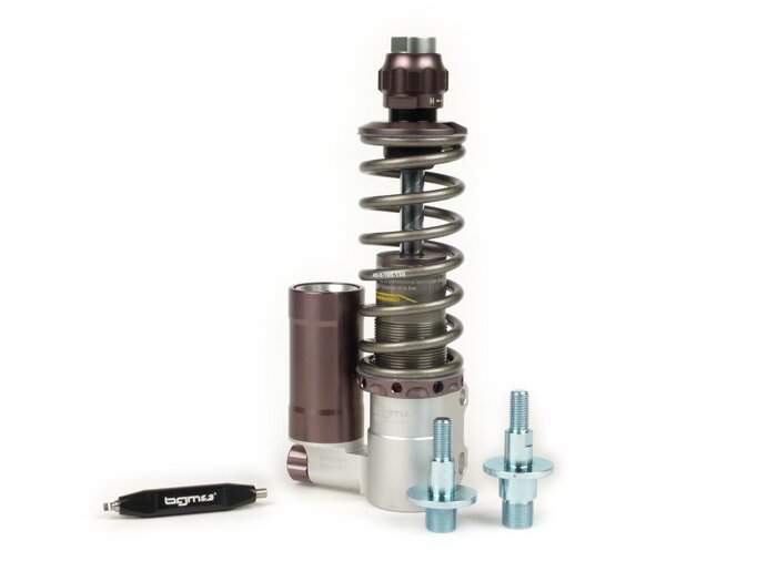 BGM7783N Front shock absorber -BGM PRO SC / F16 COMPETITION, 195mm + 205mm- Vespa PK - gray