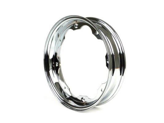 BGM7960C rim -BGM ORIGINAL- Lambretta LI series 1-3, LI S, SX, TV, GP, DL series 2-3 - chrome