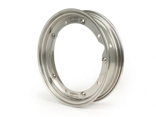 BGM7991 Rim -BGM PRO 2.10-10 дюймів - Vespa (тип PX) - Vespa Smallframe V50, 50N, Special, PV, ET3, PK50-125 (S / XL / XL2), Largeframe PX, T5, Sprint, Rally, GT / GTR, LML Star, Deluxe - нержавіюча сталь