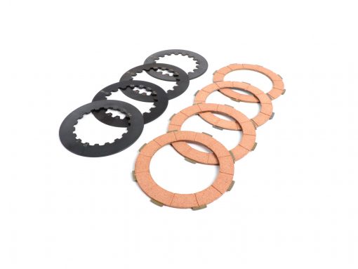 BGM8084KT clutch linings set including steel plates -BGM ORIGINAL Vespa Cosa2- suitable for clutch basket Vespa Cosa2 / FL (1992-), PX (1995-), Superstrong, Scooter & Service, MMW, Ultrastrong - 4-plates