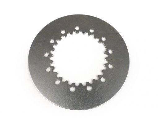 BGM80P3S Clutch steel plate -BGM ORIGINAL Vespa-Type 6-springs- Vespa PX80, PX125, PX150, TS, Sprint, GT, GTR, Super, GL, GS150 (VS5T), VNA2T (081469-), VNB, VBA, VBB - 1,5, XNUMXmm