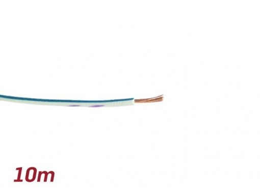SC9085WHBL Elektrisk kabel -BGM ORIGINAL 0,85 mm²- 10m - hvid / blå
