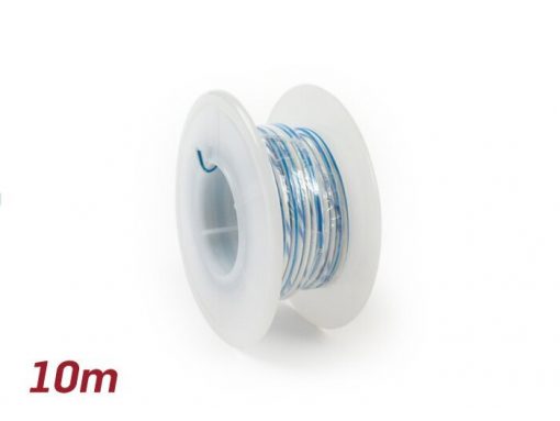 SC9085WHBL Câble électrique -BGM ORIGINAL 0,85mm²- 10m - blanc / bleu