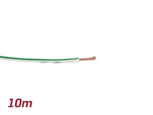 SC9085WHGR Elektrische kabel -BGM ORIGINEEL 0,85mm²- 10m - wit / groen