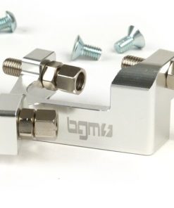 BGM2290 Schaltwaagen-Set inkl. Stellblock -BGM Pro made by JPP, Aluminium CNC- Lambretta LI, LIS, SX, TV (Serie 2-3), SX, DL, GP – silber eloxiert