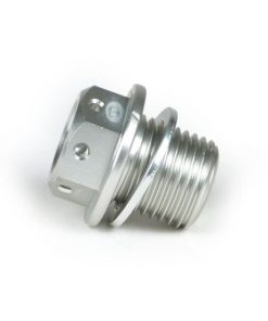 BGM2293 Oil level control screw -BGM Pro made by JPP, aluminum CNC- Lambretta LI, LIS, SX, TV, DL, GP, J, Lui - silver anodized