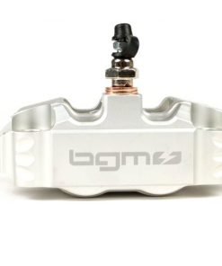 BGM2506SL Bremszange vorne -BGM PRO, 4-Kolben, radiale Befestigung (Adapter benötigt)- für PX Disc, LML Star, Stella, Grimeca NT classic- Vespa PX (ab Bj. 1998, Serie), PX, T5 125cc, PK XL – Silber