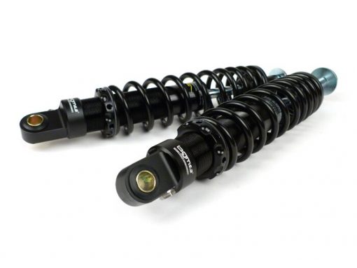 BGM7749NB Rear Shock absorber set -BGM PRO SC / R1 SPORT, 340mm- Vespa GT 125-200, GTL 125-200, GTS 125-300, GTV 125-300 - black