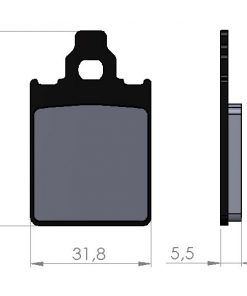 BGM45784 Brake pads -BGM 31,8 × 51,2mm- Vespa PX Disc (1998-), LML Star, Stella, Grimeca NT, SKR125, SKR150 1993-1997 (v), Quartz 50ccm 1992 (v), PIAGGIO Free 50ccm 1996 ( v), MALAGUTI F15 Fire Fox LC 50ccm 1 ...