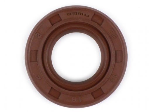 BGM1049 แหวนซีลเพลา 10x18x4mm -BGM PRO FKM / Viton® (ทน E10) - (ใช้สำหรับเพลาตัวเลือก Vespa PK XL2 - ปั๊มน้ำ Minarelli 50 ccm (ประเภท MA, CA)