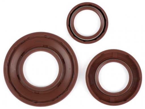 BGM1140 Oliekeerringen set motor -BGM PRO, FKM / Viton® (E10 bestendig) - Vespa Largeframe PX oud (-1984), P80X, P125X, P150X, P200E, Rally200 (VSE1T, 33997-, Ducati), Sprint Veloce150 (VLB1T, 294260-), GTR12 ...