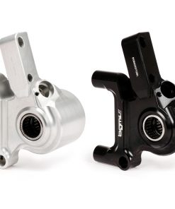 BGM2507GSL Support d'étrier de frein avant -BGM PRO CNC Touring, radial, tambour de frein type Piaggio / Grimeca Ø20mm- Vespa PX Disc (1998-), My, 2011 - argent