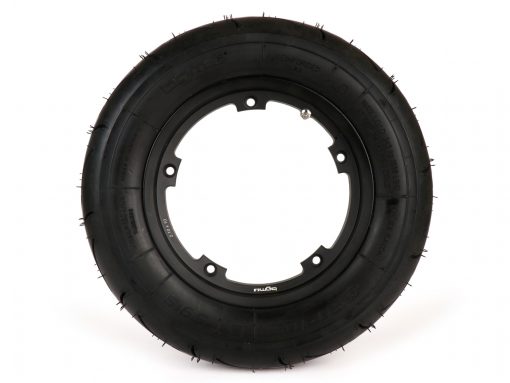 BGM35010SLKB Set completo di pneumatici -BGM Sport, tubeless, Vespa- 3.50 - 10 pollici TL 59S (rinforzato) - cerchio 2.10-10 nero