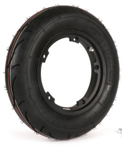 BGM35010SLKB komplett dekk sett -BGM Sport, tubeless, Vespa- 3.50 - 10 tommer TL 59S (forsterket) - felg 2.10-10 svart