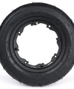 Kit complet de pneus BGM35010SLKLB -BGM Sport, tubeless, lambretta- 3.50 - 10 pouces TL 59S (renforcé) - jante 2.10-10 noir