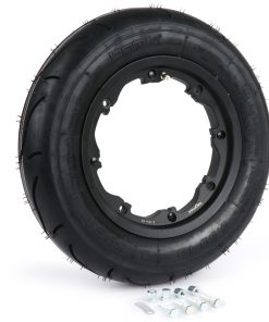 BGM35010SLKLB Juego completo de neumáticos -BGM Sport, tubeless, Lambretta- 3.50 - 10 pulgadas TL 59S (reforzado) - llanta 2.10-10 negro