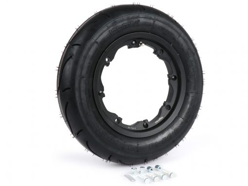 BGM35010SLKLB轮胎全套-BGM Sport，无内胎，lambretta- 3.50-10英寸TL 59S（增强型）-轮辋2.10-10黑色