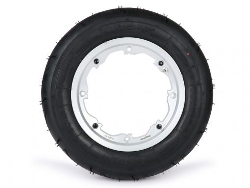 BGM35010SLKLG komplette sett dekk -BGM Sport, tubeless, lambretta- 3.50 - 10 tommer TL 59S (forsterket) - felg 2.10-10 - sølv