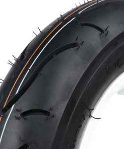 BGM35010SLKLW kit complet de pneus -BGM Sport, tubeless, lambretta- 3.50 - 10 pouces TL 59S (renforcé) - jante 2.10-10 blanc