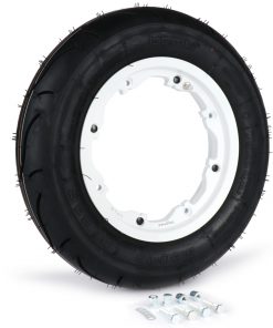 BGM35010SLKLW Pneu Komplettset -BGM Sport, Tubeless, Lambretta- 3.50 - 10 Zoll TL 59S (verstäerkt) - Felg 2.10-10 Wäiss