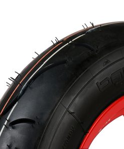 BGM35010SLKR Ban lengkap set -BGM Sport, tubeless, Vespa- 3.50 - 10 inch TL 59S (diperkuat) - pelek 2.10-10 merah