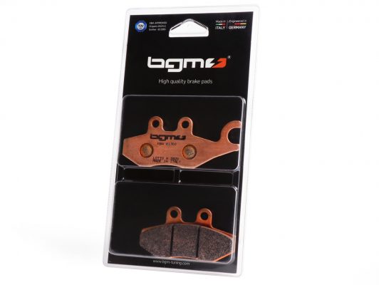 BGM47888 Brake pads -BGM PRO Sintersport 76,8 × 41,8 / 96,9 × 41,2mm- Vespa GTS (front, all models) - GTS300 HPE, Supertech, Supersport, Super Racing Sixties, Super Notte, Yacht Club, Touring, Great, GTV300 Se ...