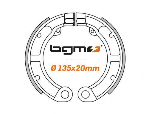 BGM5325 Bremsbacken -BGM PRO Ø=135x20mm- VESPA V50 (h) – 9 Zoll