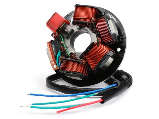 BGM8030N ignition -BGM PRO base plate HP V2.5 silicone- Vespa PK XL Conversion V50 / PV - 5 coils, 6 cables (loose cable ends) - for converting smallframe to electronic ignition