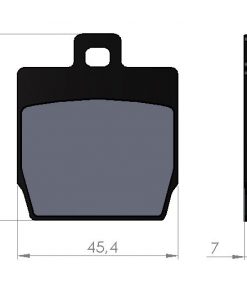 BGM45207 Plaquettes de frein -BGM 45,6 × 52,5 mm- MBK Nitro 50ccm 1997 (h), Stunt 50ccm 2000 (v), YAMAHA Aerox 100ccm 2000 (h), Aerox 50ccm 1997 (h), Slider 50ccm 1999 (v), Aerox (R) Q 50cc 1998 (h)