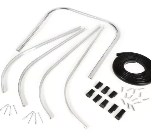 Kantenschutz inkl Trittleistensatz -BGM ORIGINAL- Vespa PK S, PK S Lusso, PK SS, PK ETS – Kunststoff – Silbern