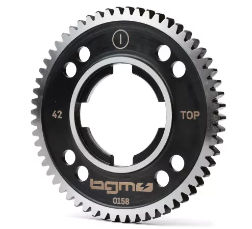 Gang 1 -BGM PRO, 4-Gang-Getriebe- Vespa PK S, PK XL1, PK XL2, ETS, V50 (V5A1T ab Nr. 69444), Special (V5B3T ab Nr. 94315), Elestart (V5B4T ab Nr. 1514), PV125 (VMA2T ab Nr. 150203), ET3 (VMB1T ab Nr. 8161) – 58 Zähne (std)
