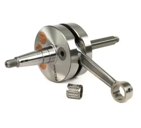 Kurbelwelle -BGM Evolution 52mm Hub, 105mm Pleuel (std), Ø=90mm Wangen- Piaggio Maxi 2-Takt, Aprilia SR125, Gilera Runner 125FX, 180FXR, Italjet Dragster 125, 180, Piaggio SKR125, SKR150, TPH125, Skipper125, Skipper150, Hexagon 125EX, 150EX, 125LX, 180LXT