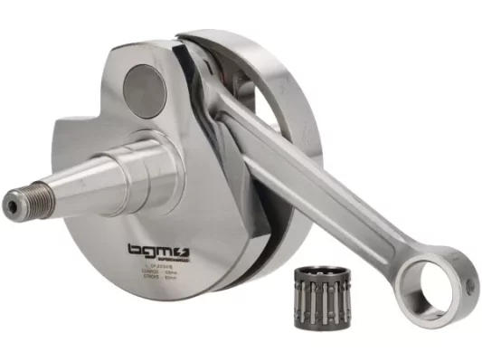 Kurbelwelle -BGM Pro (Drehschieber) 60mm Hub, 128mm Pleuel, Kolbenbolzen=Ø16mm- Vespa PX200, Rally200 (Ducati), Cosa200, Motovespa TX200 – passend für Zylinder Quattrini M244/VMC244