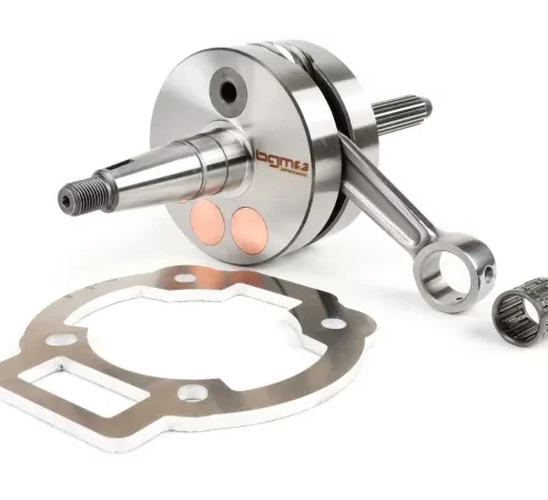 Kurbelwelle Langhub -BGM Evolution 2 55mm Hub, 110mm Pleuel, Ø=90mm Wangen- Piaggio Maxi 2-Takt – inkl. Spacer, Aprilia SR125, Gilera Runner 125FX, 180FXR, Italjet Dragster 125, 180, Piaggio SKR125, SKR150, TPH125, Skipper125, Skipper150, Hexagon 125EX, 1