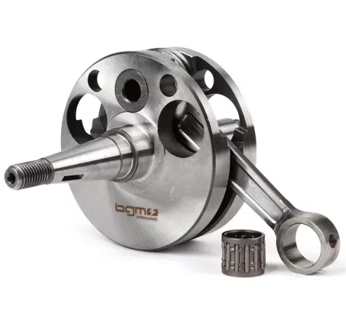 Kurbelwelle -BGM PRO, Direkteinlass, Hub = 57mm, Pleuel = 105mm- Motovespa 125, Motovespa 150S – Kolbenbolzen Ø15mm (Nadellager), Kupplungstyp Vespa PX (Ø 15mm), auch zur Umrüstung Vespa VNA1T-VNA2T
