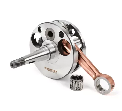 Kurbelwelle -BGM PRO, Direkteinlass, Hub = 57mm, Pleuel = 110mm- Vespa Wideframe VM1T, VM2T, VN1T, VN2T, Vespa 150 VL1T, VL2T, VL3T, VB1T, ACMA 125 (1954-1955), ACMA 150GL (1956-1958), Motovespa 125N (1956-1958) – Kolbenbolzen Ø15mm (Nadellager)