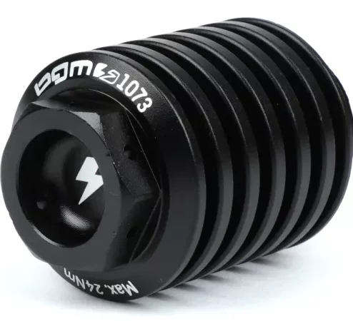 Ölablassschraube -BGM PRO, CNC, schwarz matt- alle Piaggio Leader 125-200ccm, LEM 125-150ccm, HE 125-150ccm, IGET 125-150ccm, Quasar/HPE 250-310ccm, Master 400-500ccm
