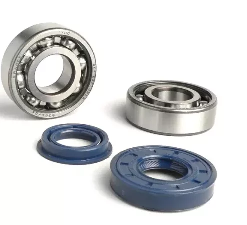 Lagersatz – Wellendichtringsatz für Kurbelwelle -BGM ORIGINAL (SKF 6204/C4 Metallkäfig)- Minarelli 50 ccm