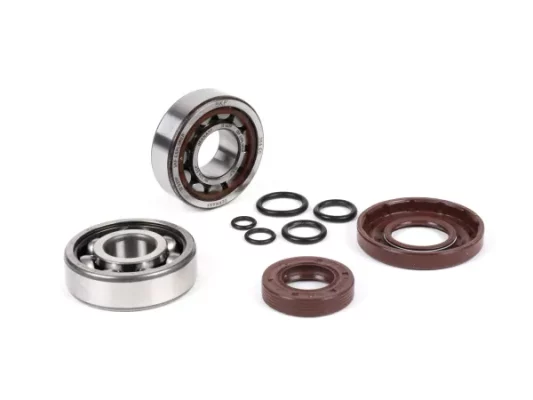 Lagersatz – Wellendichtringsatz für Kurbelwelle -BGM ORIGINAL- Vespa V50, PV125, ET3, PK50S, PK80S, PK125S – 1x 6303 + 1x NU204