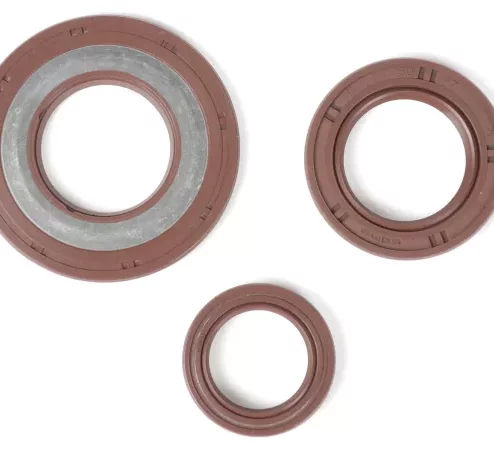 Wellendichtringsatz Motor -BGM PRO, FKM/Viton® (E10 beständig) Gummi, braun- Vespa Largeframe PX Lusso (1984-1986) – PX80, PX125, PX150, PX200, T5 125cc, Cosa – Hinterradwellendichtring 30x47x6mm (Aussenmontage)